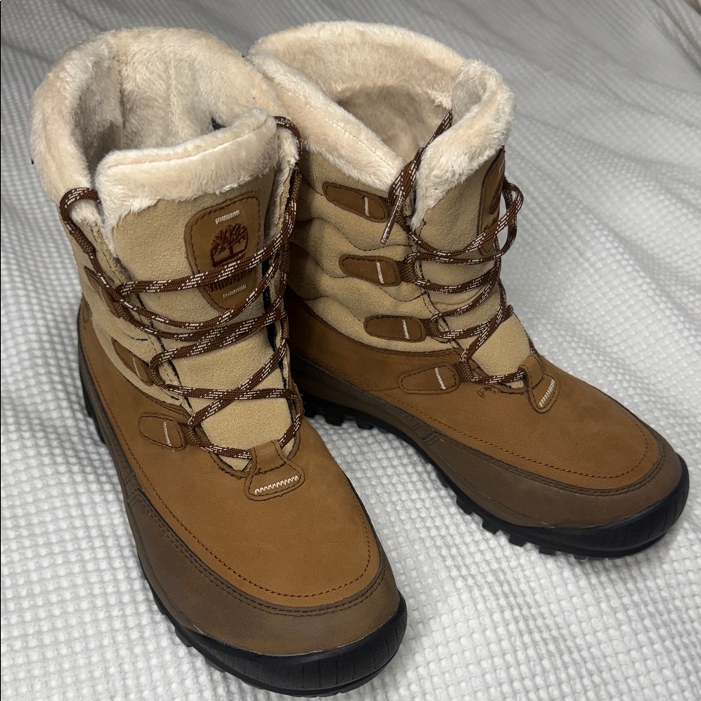Timberland Women's Brown/Tan Faux-Fur Lined Winter Boots - 8.5
